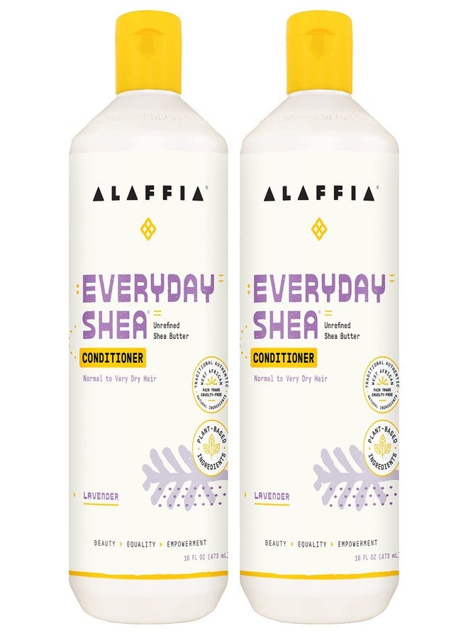 Alaffia Conditioner, Lavender 2-Pack – EveryDay Shea Sulfate-Free Conditioner with Shea Butter and Coconut Oil, 16 Oz Ea - Image 1