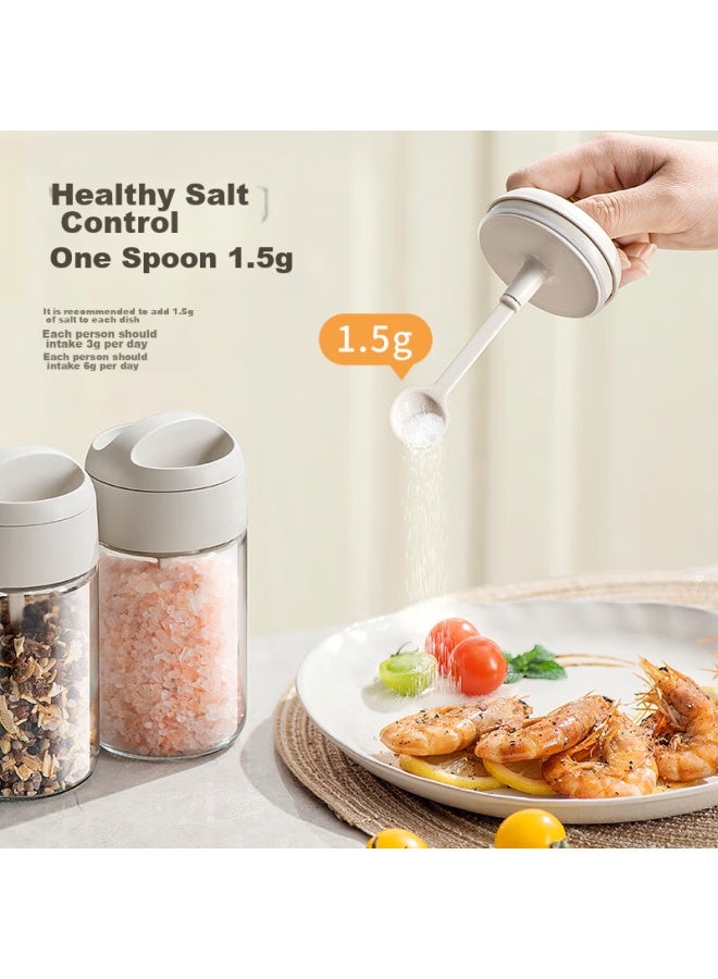 Additive Degree Jiadu Glass Seasoning Containers, Kitchen Salt And Spice Bottles, Storage Box Set, Luxury Condiment Jars, Moisture-proof And Sealed - Image 2