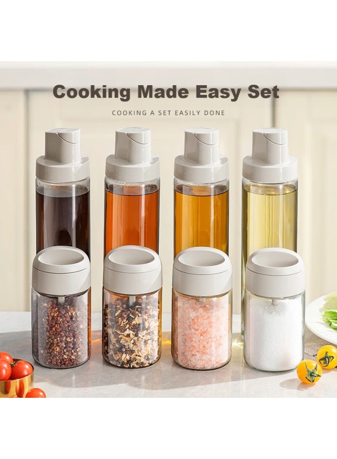 Additive Degree Jiadu Glass Seasoning Containers, Kitchen Salt And Spice Bottles, Storage Box Set, Luxury Condiment Jars, Moisture-proof And Sealed - Image 5
