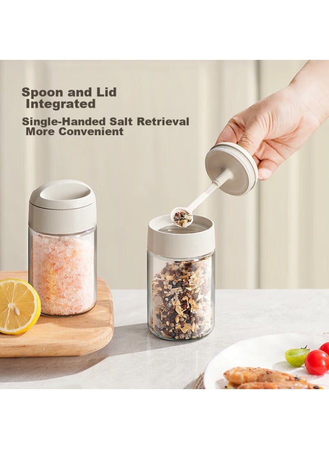 Additive Degree Jiadu Glass Seasoning Containers, Kitchen Salt And Spice Bottles, Storage Box Set, Luxury Condiment Jars, Moisture-proof And Sealed - Image 1