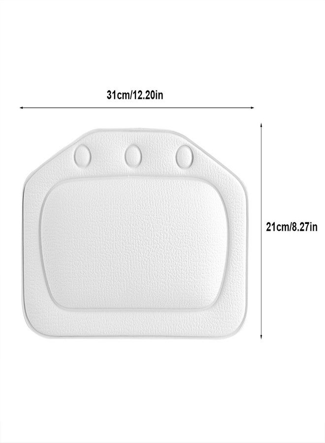 ZPSHYD Bathtub Pillow, Soft Foam Padded Spa Bath Pillow Tub Headrest Head Neck Back Cushion Bathroom for Bubble Soaking Bath (White) - Image 2
