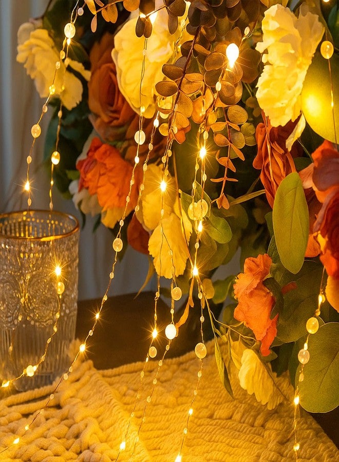 Desidiya® Crystal Fairy Led Curtain String Diwali Lights for Decoration for Home, Warm White Indoor & Outdoor Diwali, Christmas, Wedding, Party, Festival Curtain Lights, Crystal Beads Fairy Lights - Image 2