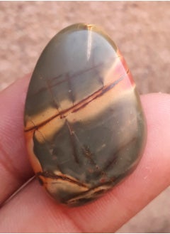 HADI Natural Imperial Jasper Cabochon Abstract Patterns - 41 carats - 32x22mm  - Image 2