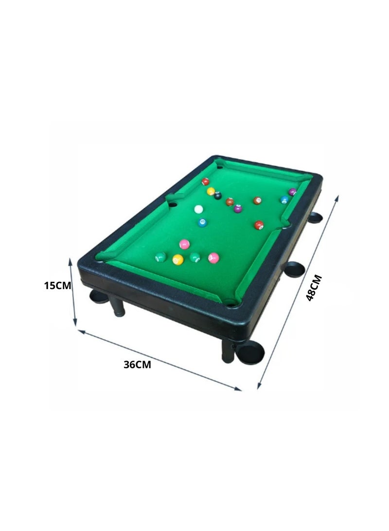 Billiard Table Game Classic Portable Game Table Indoor and Outdoor Game for Children Interactive Game Set for Home and Carrying During Travel with Triangle for Balls  - Image 5
