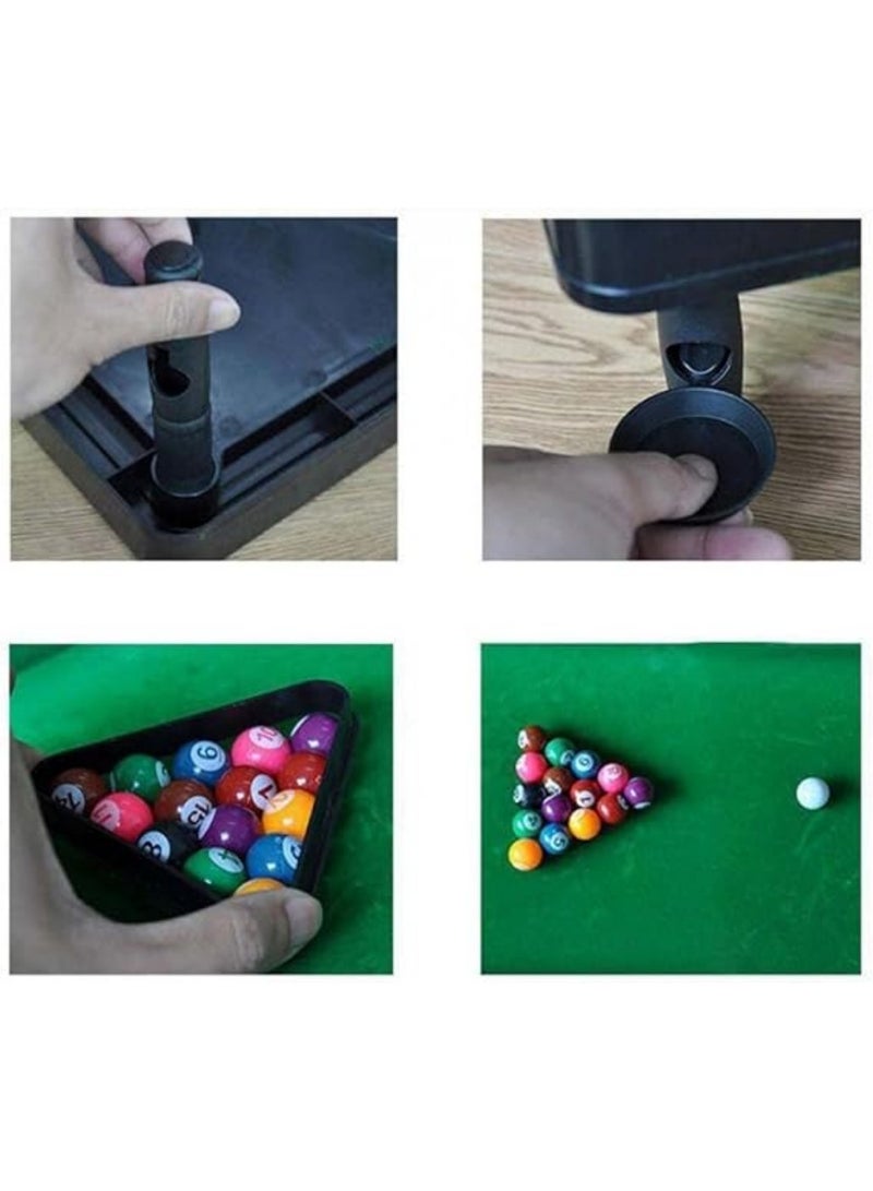 Billiard Table Game Classic Portable Game Table Indoor and Outdoor Game for Children Interactive Game Set for Home and Carrying During Travel with Triangle for Balls  - Image 3