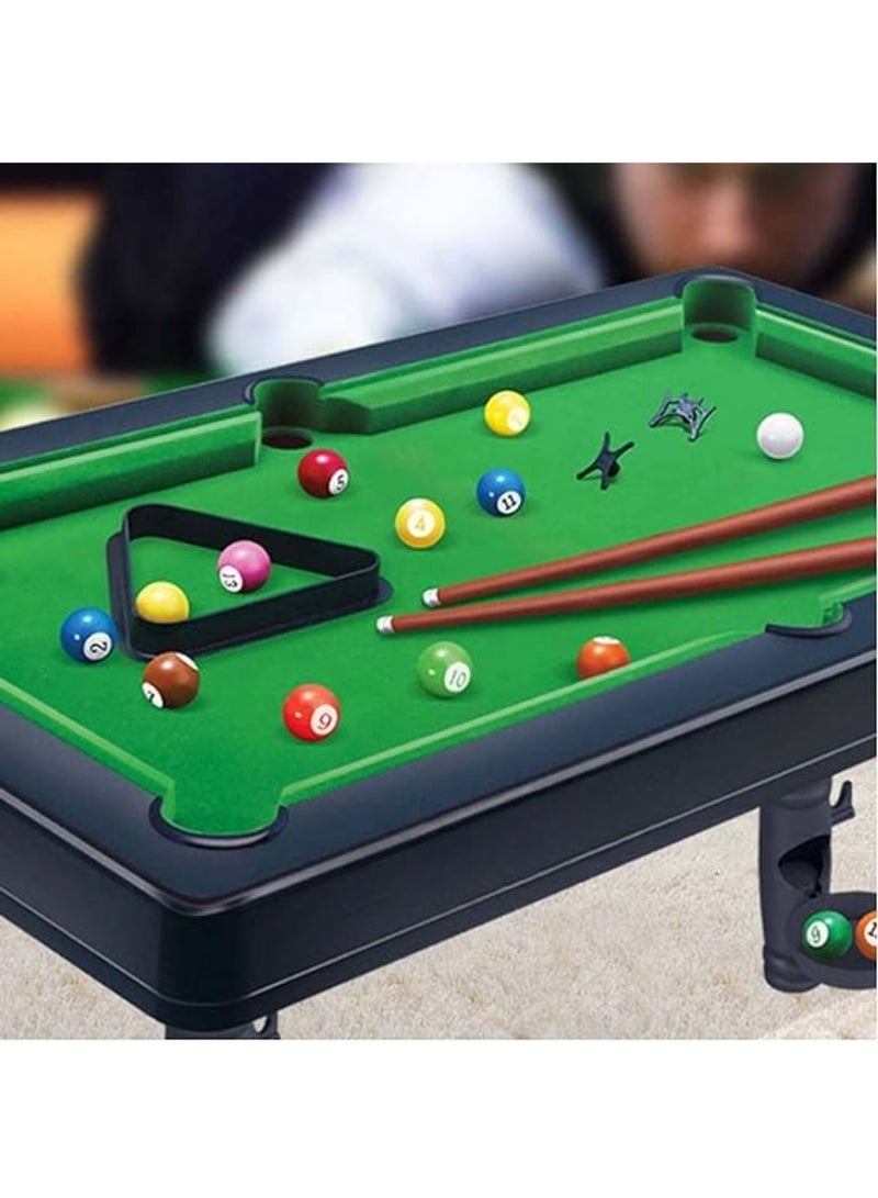 Billiard Table Game Classic Portable Game Table Indoor and Outdoor Game for Children Interactive Game Set for Home and Carrying During Travel with Triangle for Balls  - Image 2