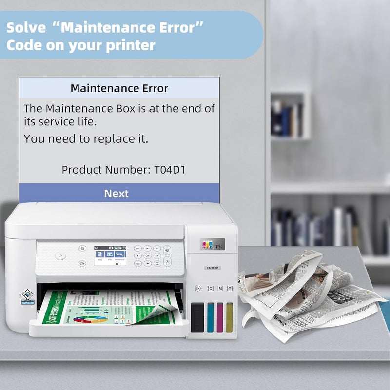 Dotpot صندوق صيانة الحبر T04D1 متوافق مع طابعات ET-15000 ET-4760 ET-3700 ET-3750 ET-3760 ET-3850 ET-4850 ET-3710 ET-5150 WF-2860 ET-3830 XP-5100 - Image 4