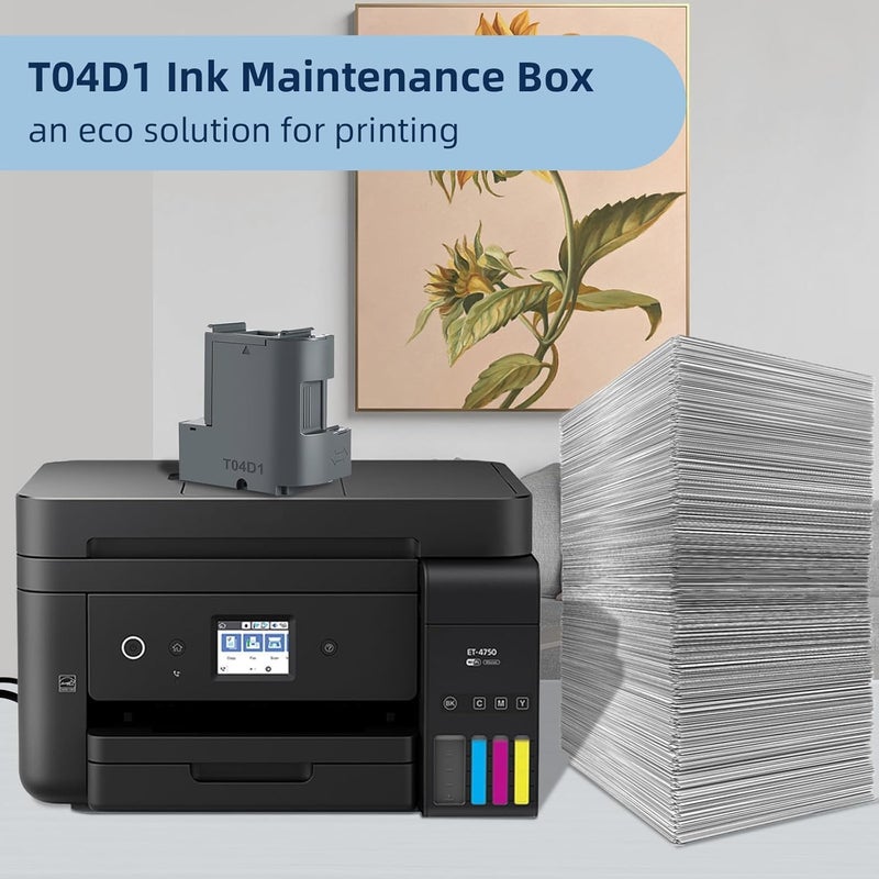 Dotpot صندوق صيانة الحبر T04D1 متوافق مع طابعات ET-15000 ET-4760 ET-3700 ET-3750 ET-3760 ET-3850 ET-4850 ET-3710 ET-5150 WF-2860 ET-3830 XP-5100 - Image 3