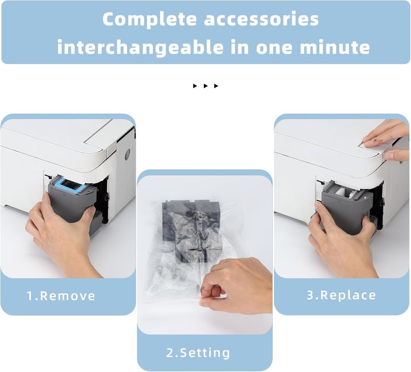 Dotpot صندوق صيانة الحبر T04D1 متوافق مع طابعات ET-15000 ET-4760 ET-3700 ET-3750 ET-3760 ET-3850 ET-4850 ET-3710 ET-5150 WF-2860 ET-3830 XP-5100 - Image 5