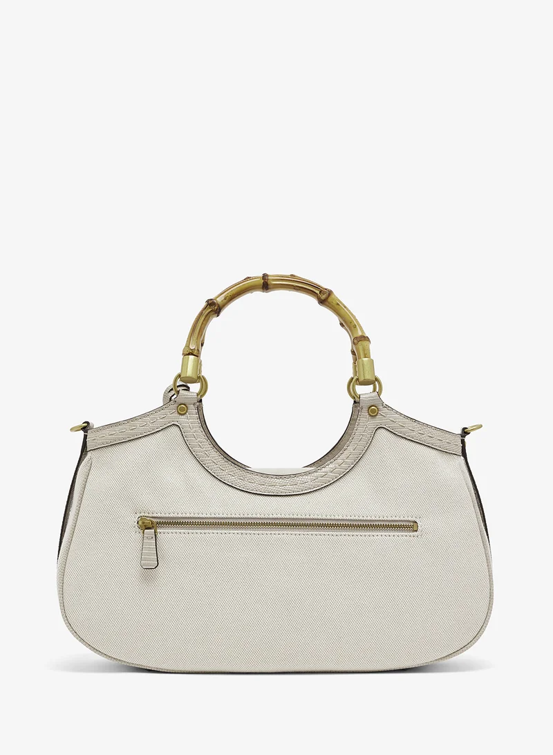 GUESS Zabry Large Bamboo Satchel Bag