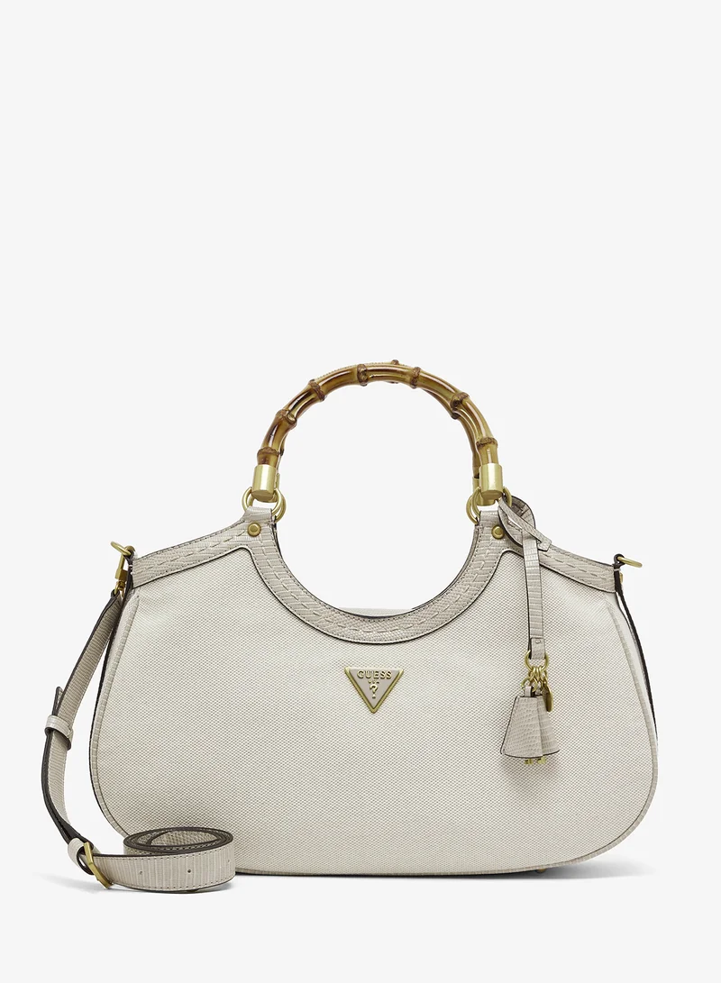 GUESS Zabry Large Bamboo Satchel Bag