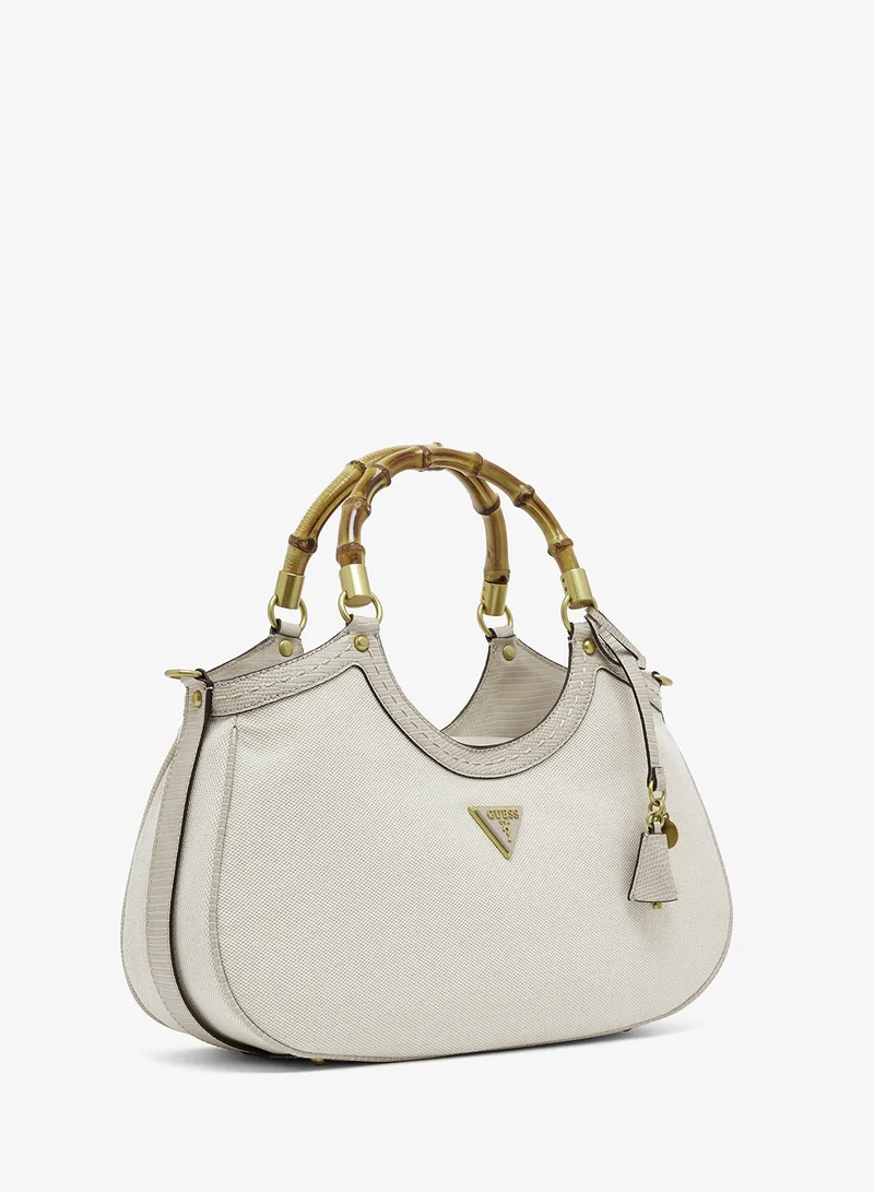 GUESS Zabry Large Bamboo Satchel Bag