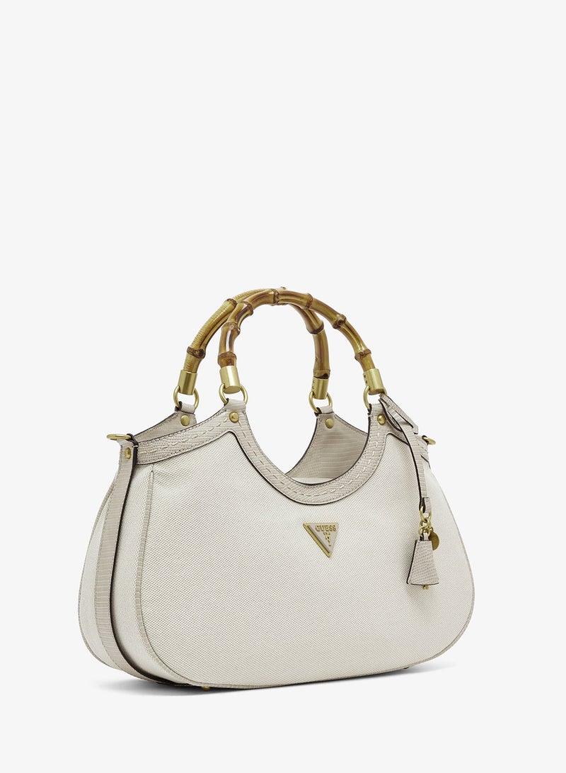 GUESS Zabry Large Bamboo Satchel Bag - Image 4