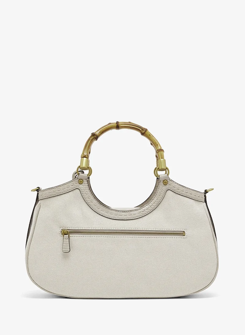 GUESS Zabry Large Bamboo Satchel Bag