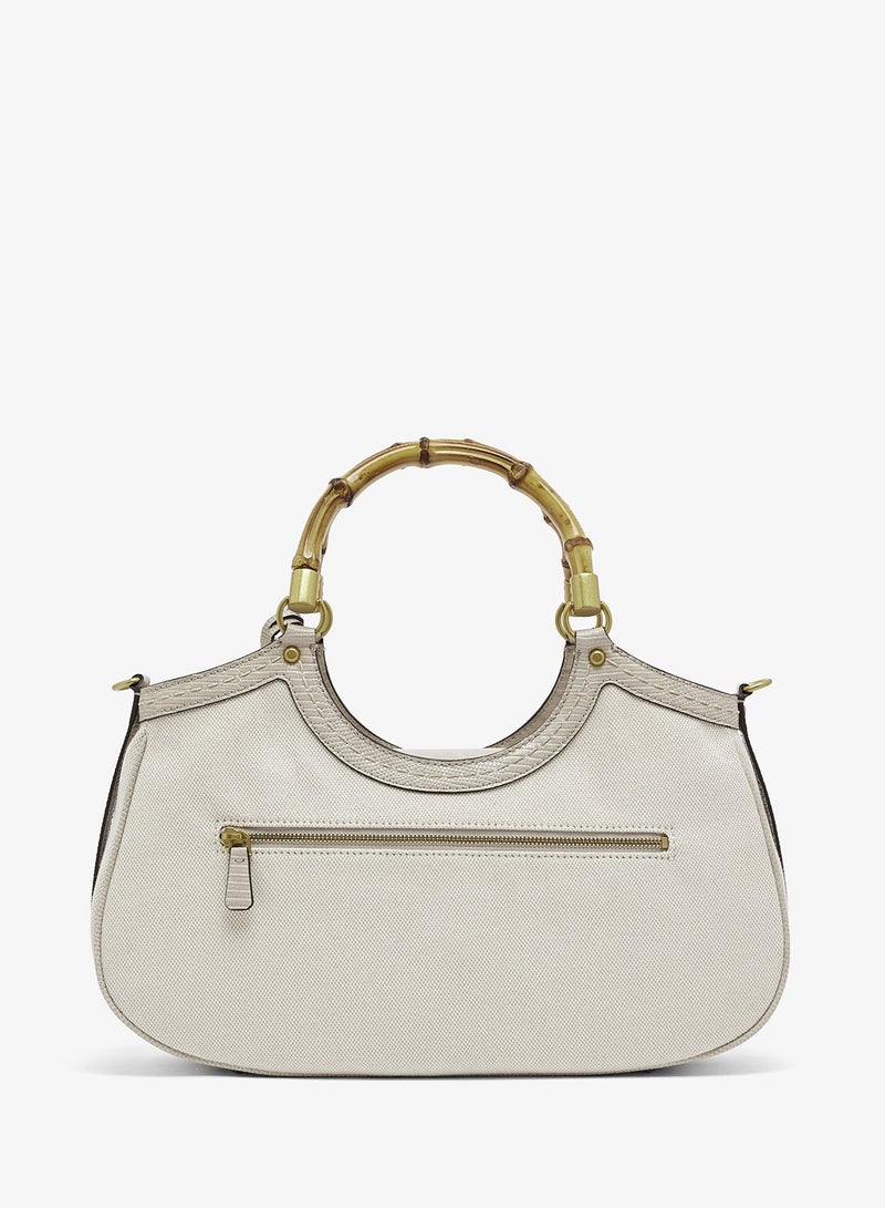 GUESS Zabry Large Bamboo Satchel Bag - Image 2