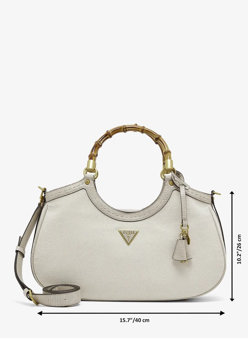 GUESS Zabry Large Bamboo Satchel Bag