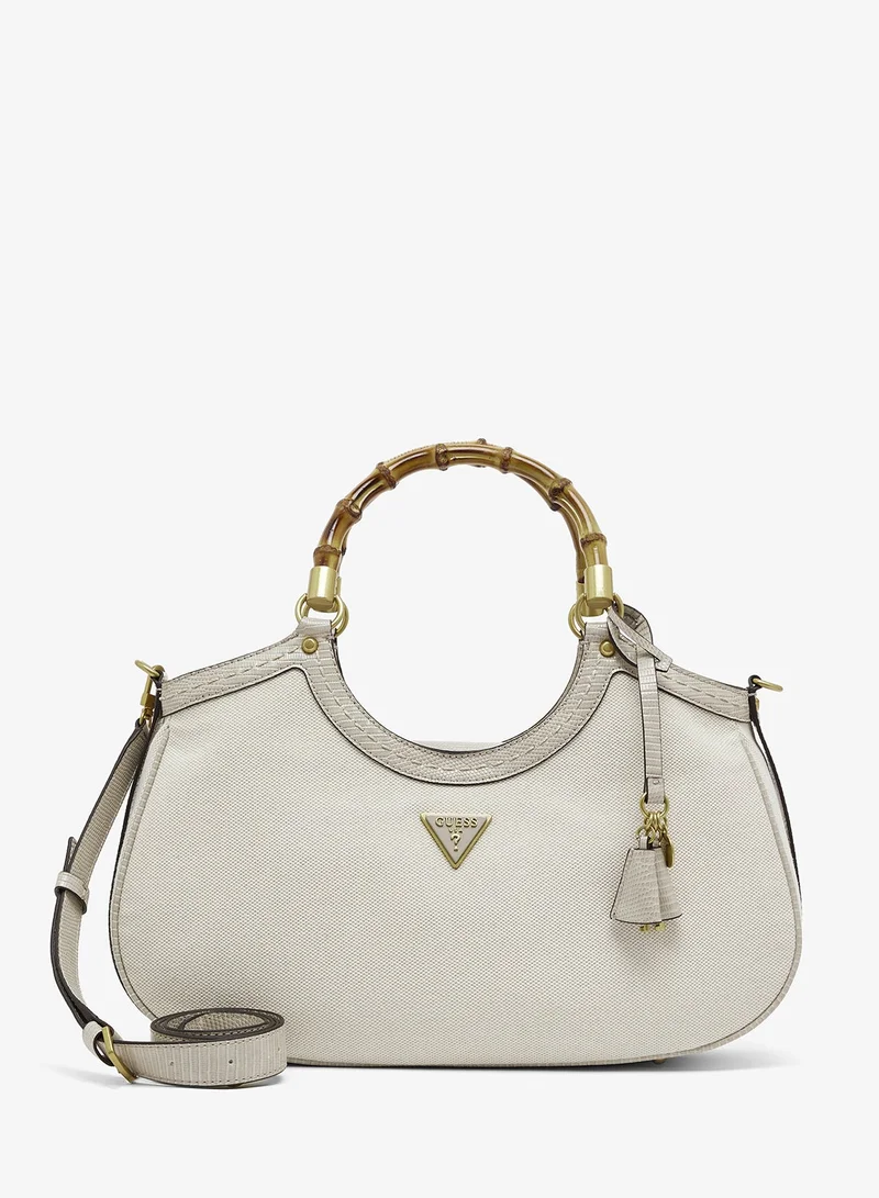GUESS Zabry Large Bamboo Satchel Bag
