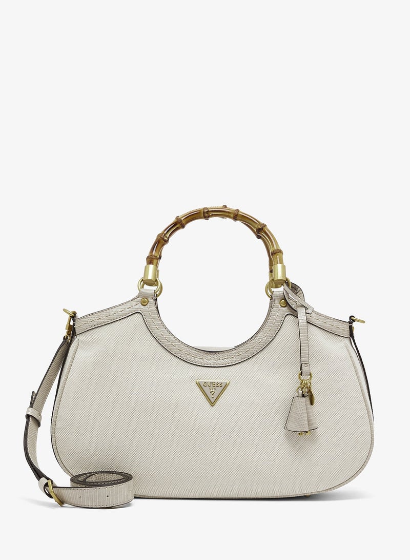 GUESS Zabry Large Bamboo Satchel Bag - Image 1