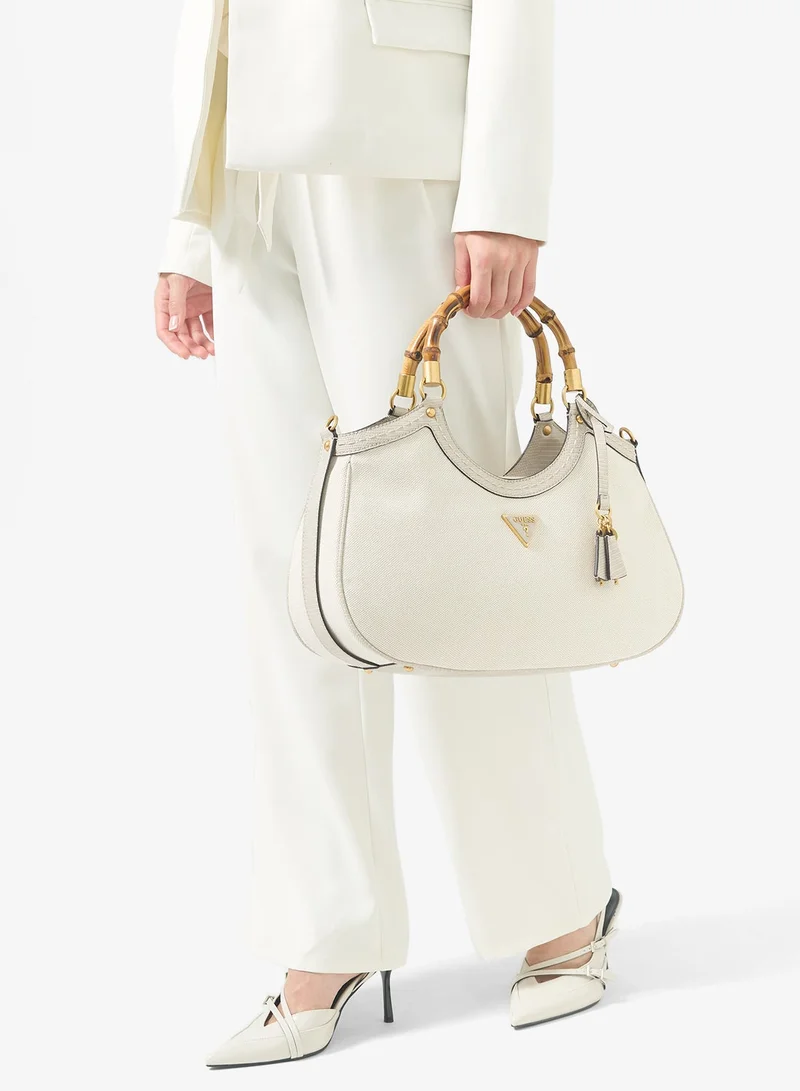 GUESS Zabry Large Bamboo Satchel Bag