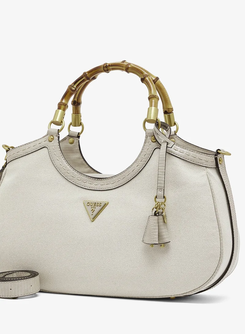 GUESS Zabry Large Bamboo Satchel Bag