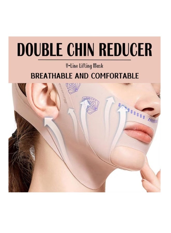 [ترقية] V خط رفع القناع حزام, قابلة لإعادة الاستخدام V خط رفع القناع, حزام رفع الوجه للمرأة (الوردي) - Image 2