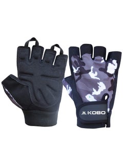 Kobo Wtg-42-Large Weight Lifting Gym Gloves Camouflage Hand Protector For Fitness Traininglarge (Multi Colour)  - Image 1