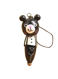 Cute Cartoon Animal Mini Fat Ballpoint Pen Portable Writing Pen Mobile Phonestrap Phonechain For Children Kids Girls Boys Home Office Stationery Supplies -0.5mm Pentip Black Ink (Random Pen Type)