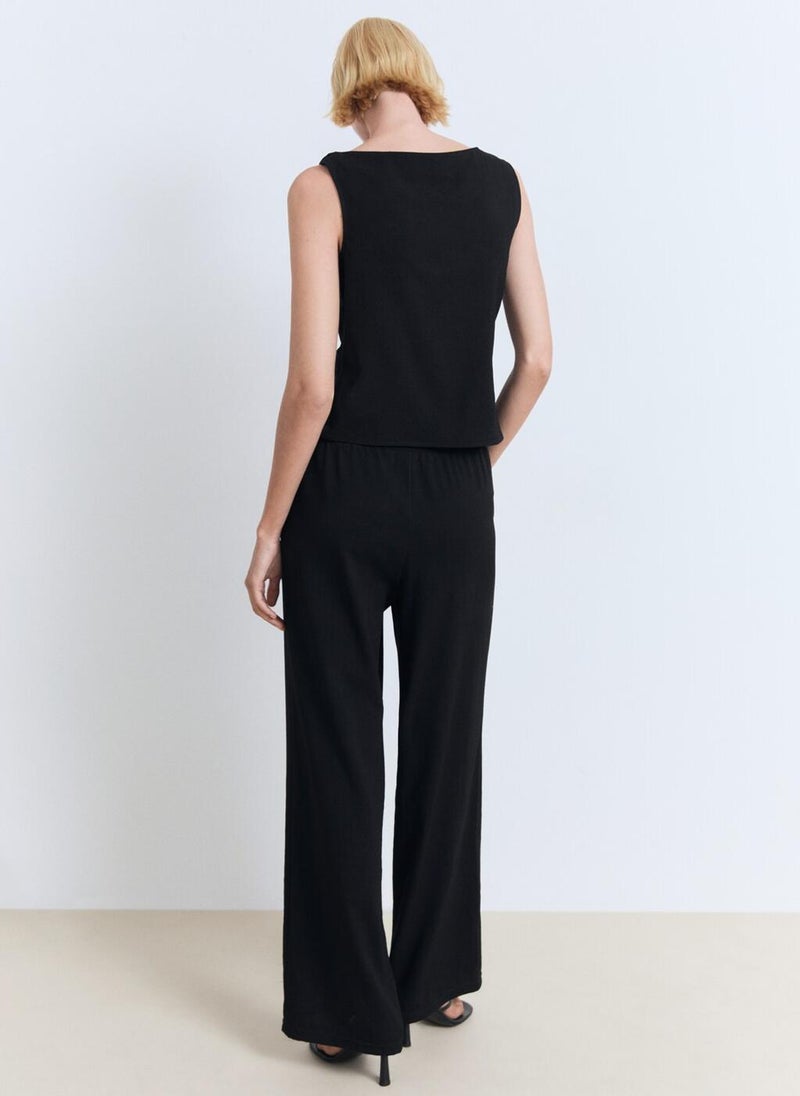 MANGO Asymmetrical Draped Top With Straps  - Image 2
