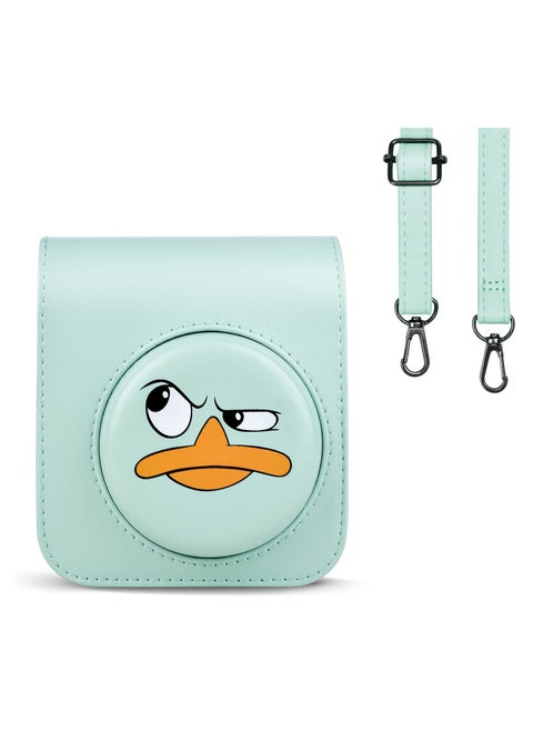 Protective Case Compatible with Mini 12 Instant Film Camera with Accessory Pocket and Adjustable Strap (duck)