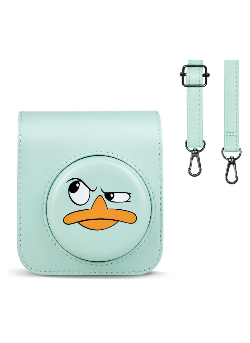 Generic Protective Case Compatible with Mini 12 Instant Film Camera with Accessory Pocket and Adjustable Strap (duck)  - Image 1