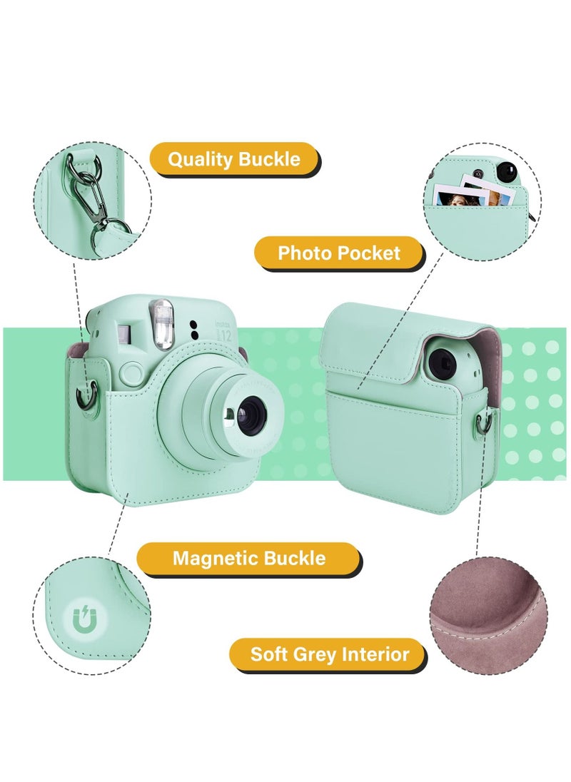 Generic Protective Case Compatible with Mini 12 Instant Film Camera with Accessory Pocket and Adjustable Strap (duck)  - Image 4