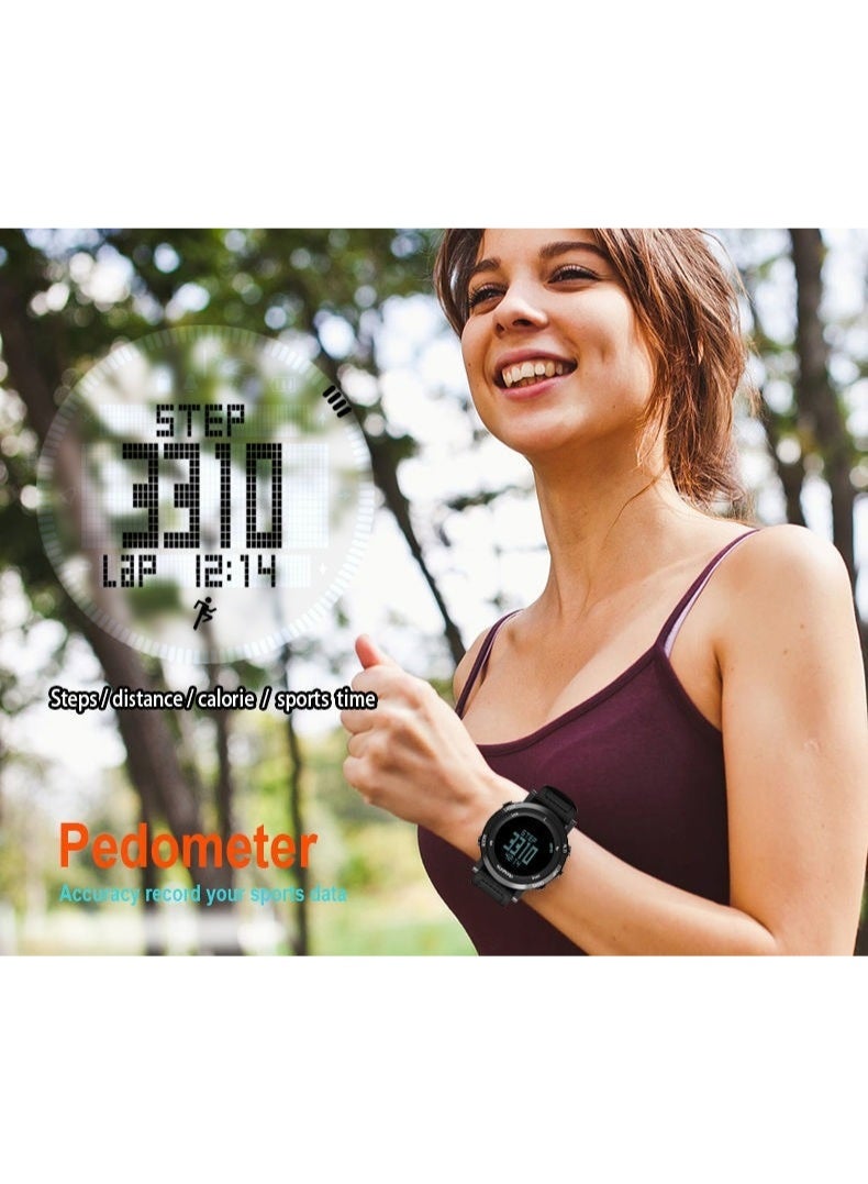 Sunroad outdoor sports watch with GPS positioning and navigation, heart rate monitoring, pace tracking, air pressure measurement, altitude indication, compass, and water resistance. - Image 3