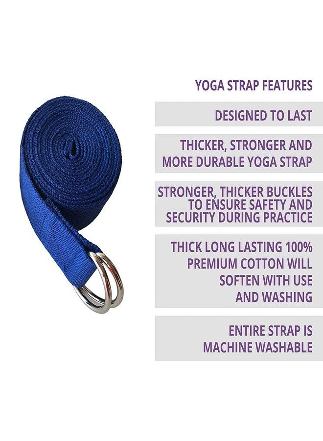 Uheng 5-Pack Yoga Exercise Adjustable Straps 8Ft OR 10Ft with Durable D-Ring for Pilates & Gym Workouts Yoga Fitness | Hold Poses, Stretch, Improve Flexibility & Maintain Balance - Image 2