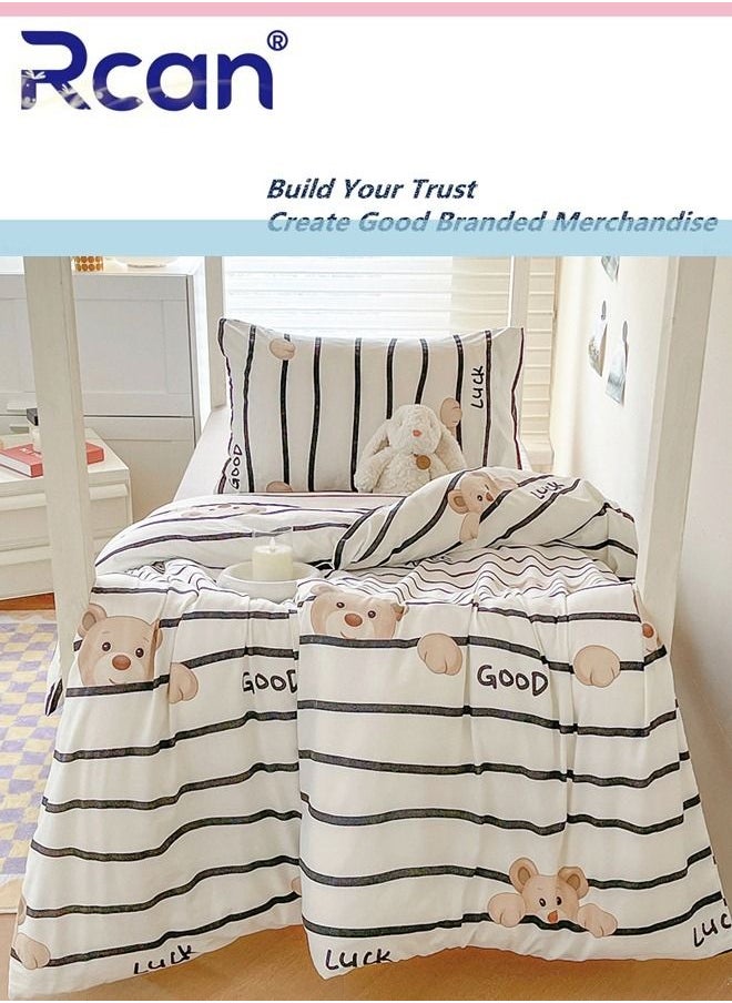 3 Piece School Season Duvet Cover Set College Style Cartoon Print  High Cotton Kids Bedding Quilt Cover Sheet Pillow Covers for Dormitory Single Bed Children's Bed for Boys Girls 150x200cm/ 59x78.7In - pzsku/ZE88330447358B96B9CFAZ/45/_/1693297908/77e8fee1-c8f2-4d5a-ae65-fce3e47846e3