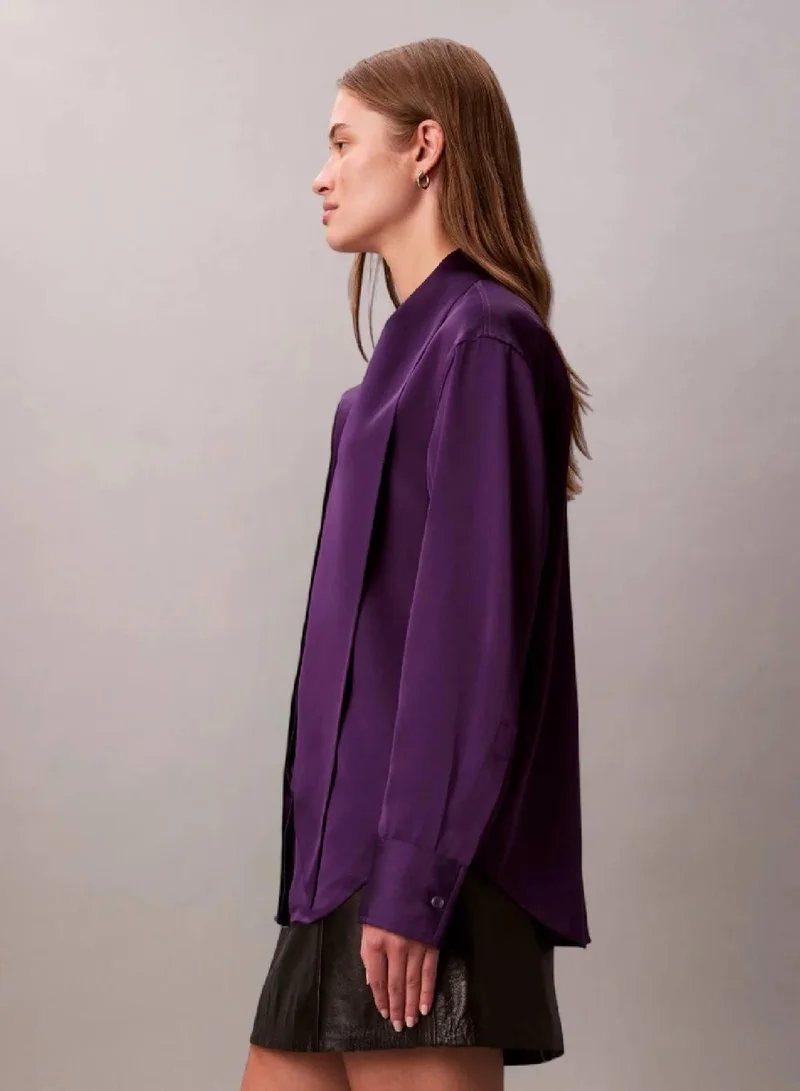 Calvin Klein Acai Satin Shirt for Women | Best Price UAE