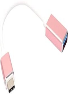 keendex Keendex kx2294 otg male type-c usb 3.1 to female usb 3.0 converter cable, 15 cm - pink 