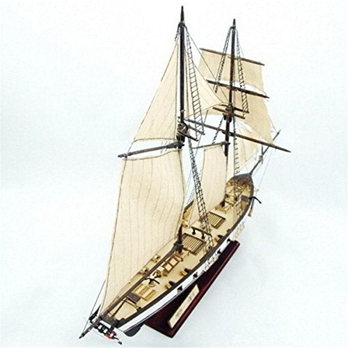 HAPYLY 1/130 Scale DIY Hobby Wooden Ship Science Equipmen Assembly Model Boat Kits Sailing Boat Kit Decor Toy Gift - Image 2