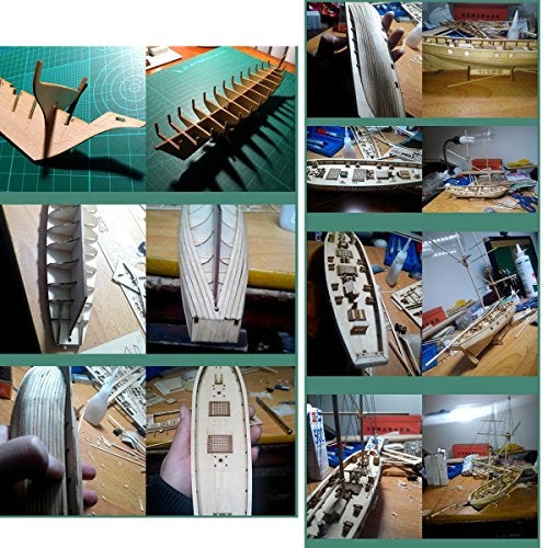 HAPYLY 1/130 Scale DIY Hobby Wooden Ship Science Equipmen Assembly Model Boat Kits Sailing Boat Kit Decor Toy Gift - Image 3