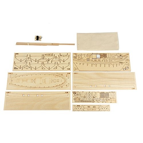 HAPYLY 1/130 Scale DIY Hobby Wooden Ship Science Equipmen Assembly Model Boat Kits Sailing Boat Kit Decor Toy Gift - Image 4