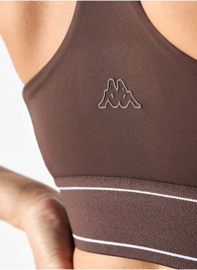 Kappa Kappa Panelled Sports Bra with Racerback