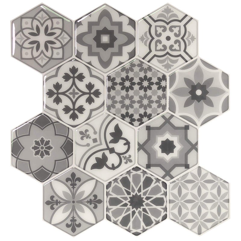 LONGKING Peel and Stick Backsplash Tiles for Kitchen Talavera Mexican Tiles 10 Sheets 