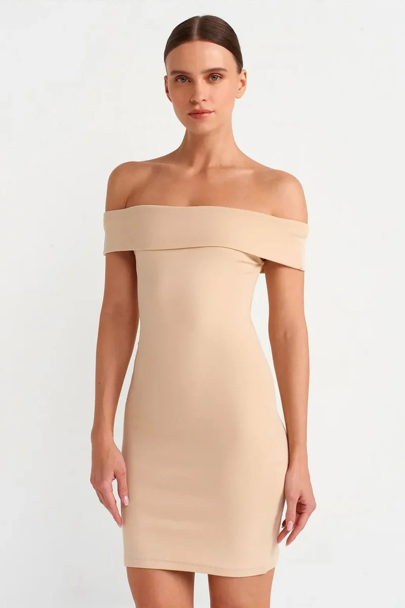 DILVIN Bodycon Mini Dress With Off-shoulder Neckline