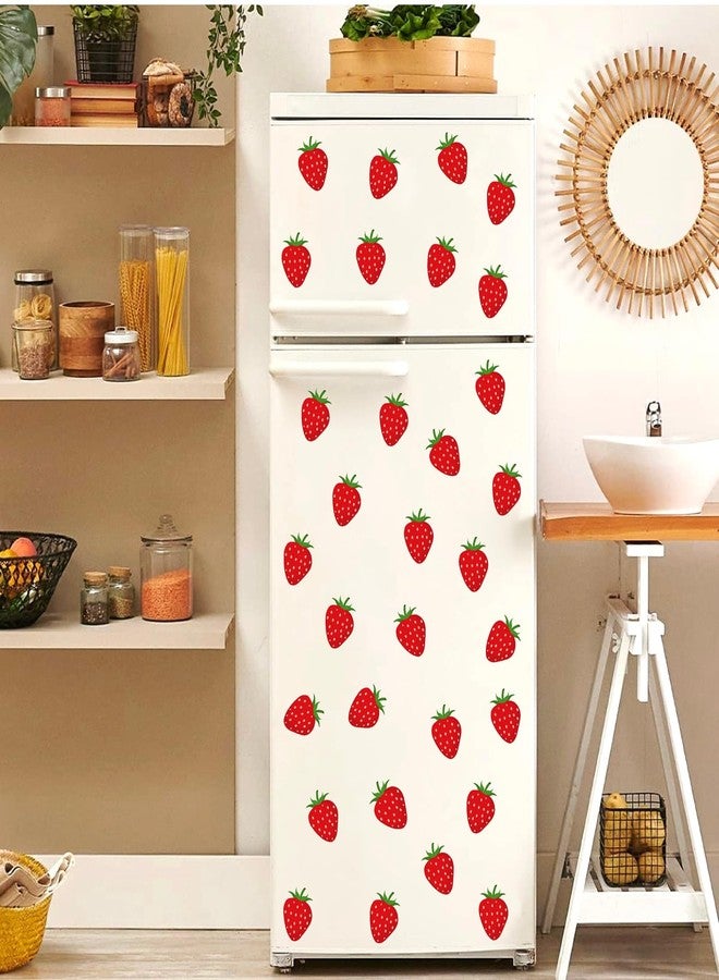 kokolap 36pcs Strawberry Stickers for Balloon Arch Berry First Sign for Backdrop Watercolor Fruit Wall Stickers Strawberries Theme Party Supplies Decals for Baby Shower Girls Birthday Party Photo Background - Image 3
