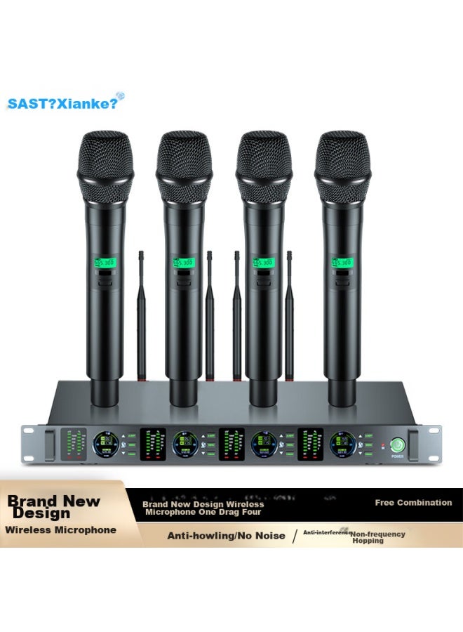 Sast Professional Wireless Microphone For Stage Performance, Conference, Speech Ktv Singing, Anti-interference Uhf Fm Microphone Ok-104 Professional - Image 1