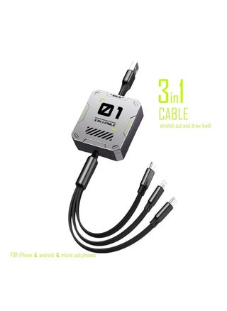 3 in 1 Retractable Charging Cable