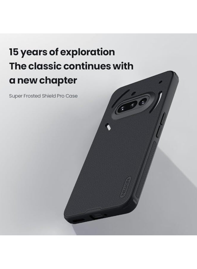 Nillkin Nothing Phone 3a Case Super Frosted Shield Pro Matte All-Round Protection Anti-scratch Slim Luxury Hard Back PC+TPU Cover Raised Bezel Camera Protect Cover for Nothing Phone (3a) Black - Image 2