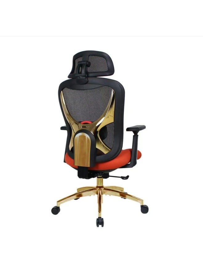 Mesh Ergonomic Office Chair With Footrest Oversized W Shaped Seat Gaming Chair - Image 2