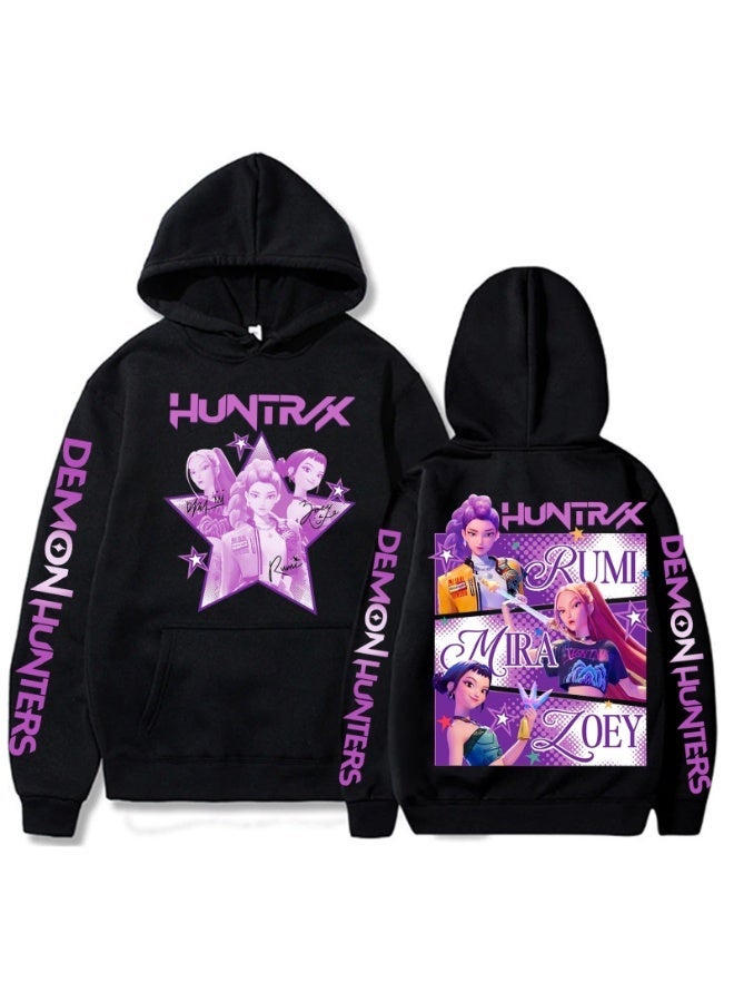 general KPop Demon Hunters casual Hooded Jacket Soft Fabric Fans exclusive Daily Wear Hoodie - Image 1