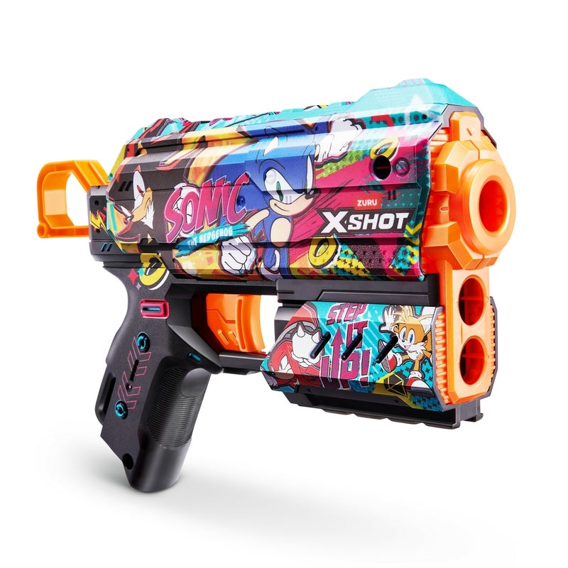 Zuru - X-Shot Skins Flux Sonic The Hedgehog Hyper Spike with 8 Soft Bullets - 36648D - Image 3