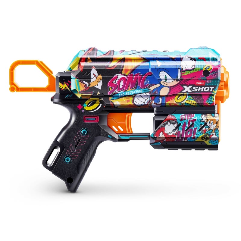 Zuru - X-Shot Skins Flux Sonic The Hedgehog Hyper Spike with 8 Soft Bullets - 36648D - Image 2